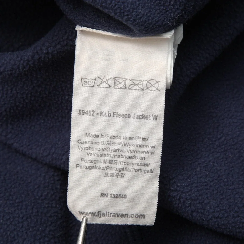 Fjallraven Jacket Womens Medium Blue Keb Fleece Hoodie Full Zip Outdoor 89482 - Picture 7 of 14